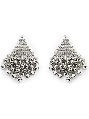 Twist Metal Beaded Earrings
