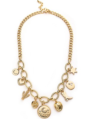 Twist Combined Charm Metal Necklace