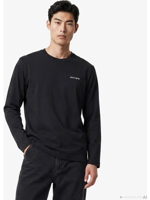 United Unıted4 Regular Fit Men's Black T-Shirt