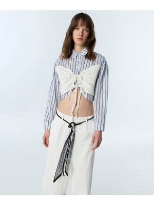 Twist Crochet Mix Blouse