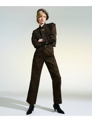 Twist Leopard Print Pants