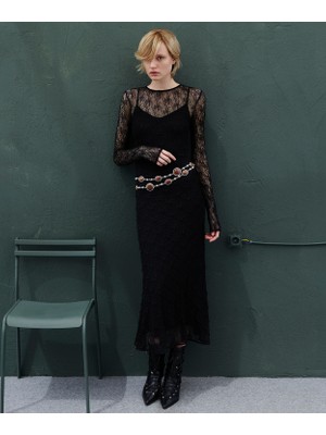 Twist Lace Dress With Camisole