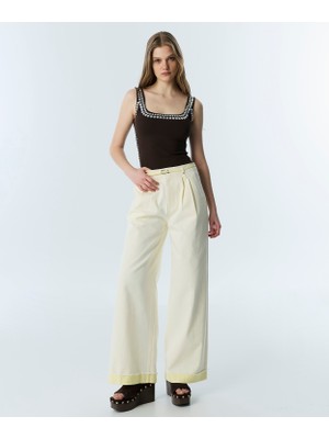 Twist Colorblock Wide Leg Jeans