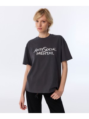 Twist Sequin Slogan T-Shirt