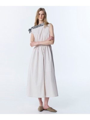 Twist Scarf Detail Asymmetric Dress