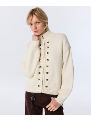Twist Mixed Button Cardigan