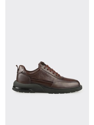 Elle Brown Leather Men's Casual Shoes