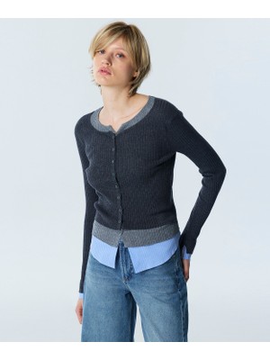 Twist Colorblock Cardigan
