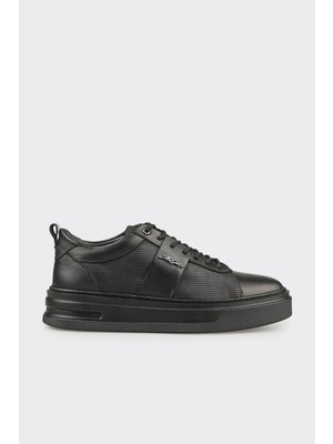 Elle Black Leather Men's Casual Shoes