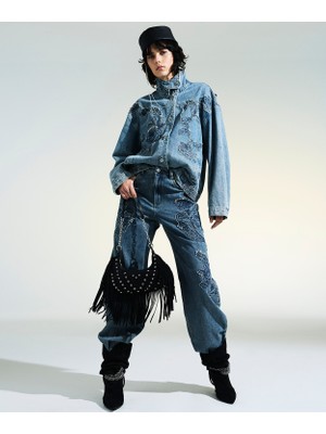 Twist Floral Patch Jeans