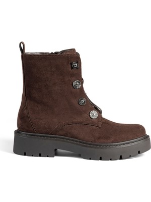 Twist Mixed Metal Hardware Ankle Boots