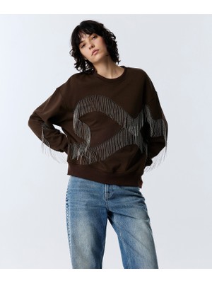 Twist Chain Tassel Sweatshirt