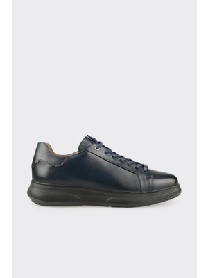 Elle Navy Leather Men's Casual Shoes