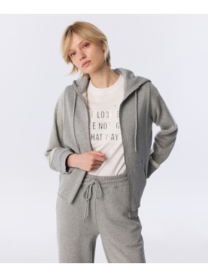 Twist Knit Trim Sweatshirt