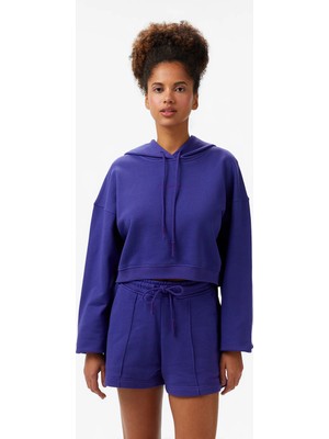 Les Benjamins Women's Purple Crop Hoodie