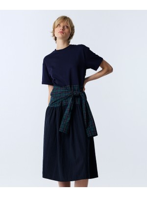 Twist Plaid Mix Dress