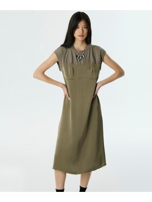 Twist Fabric Mix Dress