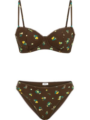 Twist Floral Print Bikini Set