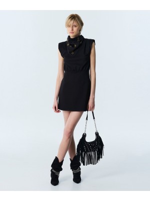 Twist Mini Dress With Scarf