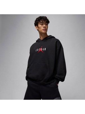 Jordan Brooklyn Oversize Stretch Men's Black Hoodie