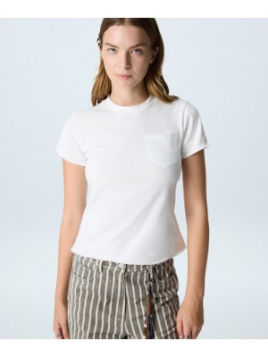 Twist Ruffled Basic T-Shirt