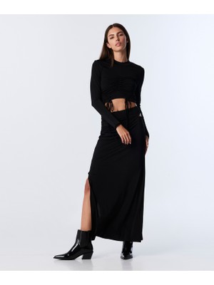 Twist Cutout Maxi Skirt