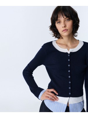 Twist Colorblock Cardigan