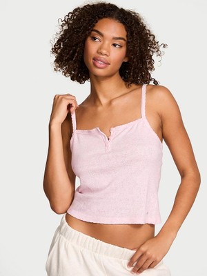 Victoria's Secret Pointelle Henley Tank Top