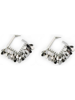 Twist Dangle Piece Metal Earrings