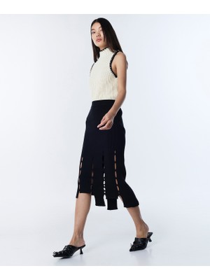 Twist Cutout Knit Skirt