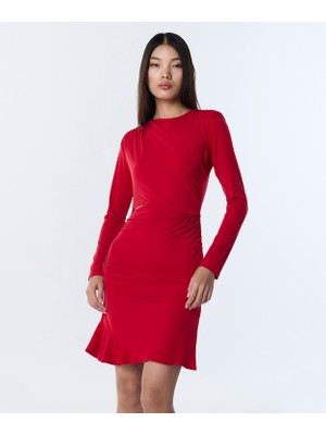 Twist Cutout Jersey Dress