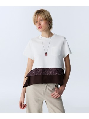 Twist Layered Mixed Print Blouse
