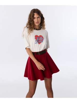 Twist Printed Oversize T-Shirt