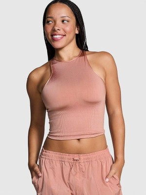 Victoria's Secret Seamless Halter T-Shirt With Built-In Bra
