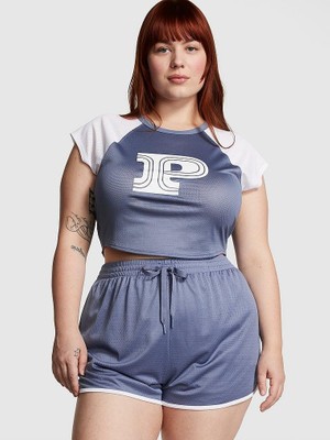 Victoria's Secret Mesh Tech Raglan Crop T-Shirt