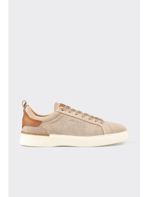 Elle Beige Leather Men's Casual Shoes
