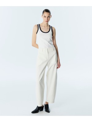 Twist High Waist Barrel Fit Trousers
