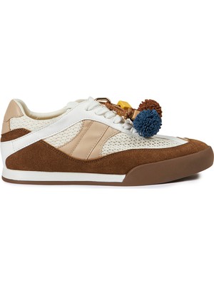 Twist Mixed Embellishment Contrast Texture Sneakers