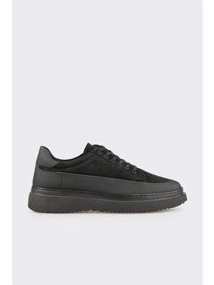 Elle Black Leather Men's Casual Shoes