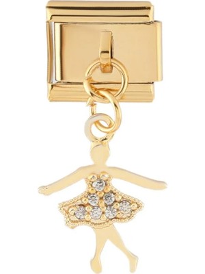 Costurera GOLD TAŞLI BALERİN ÇELİK CHARM