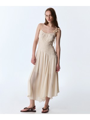 Twist Bead Embellished Guipure Dress