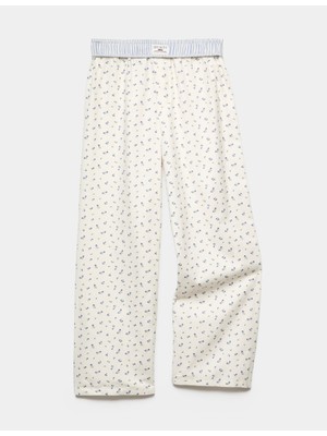 Marks & Spencer Saf Pamuklu Küçük Çiçek Desenli Pijama Altı