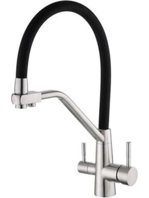 Fleko Arıtmalı Spiralli Inox Siyah Eviye Bataryası KS16S3