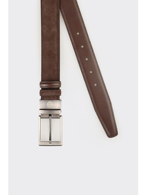 Elle Brown Leather Men's Belt