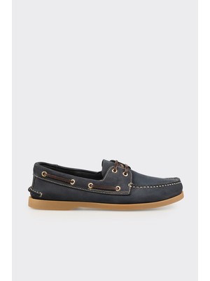 Elle Navy Leather Men's Casual Shoes