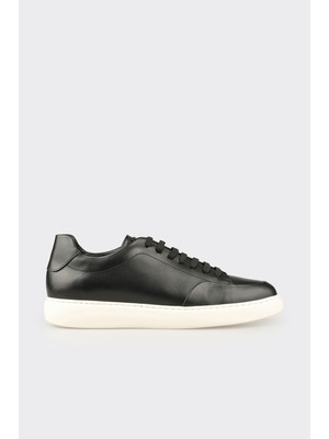 Elle Black Leather Men's Casual Shoes