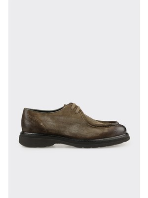 Elle Khaki Leather Men's Casual Shoes