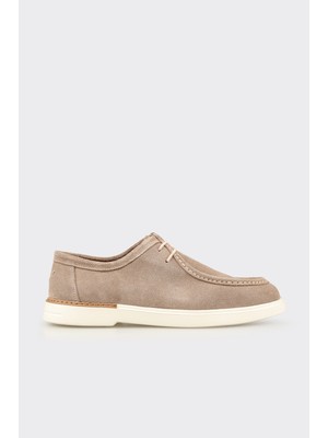 Elle Taupe Leather Men's Casual Shoes