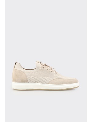 Elle Beige Leather Men's Casual Shoes