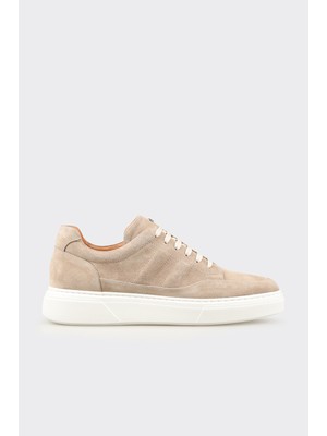 Elle Taupe Leather Men's Casual Shoes